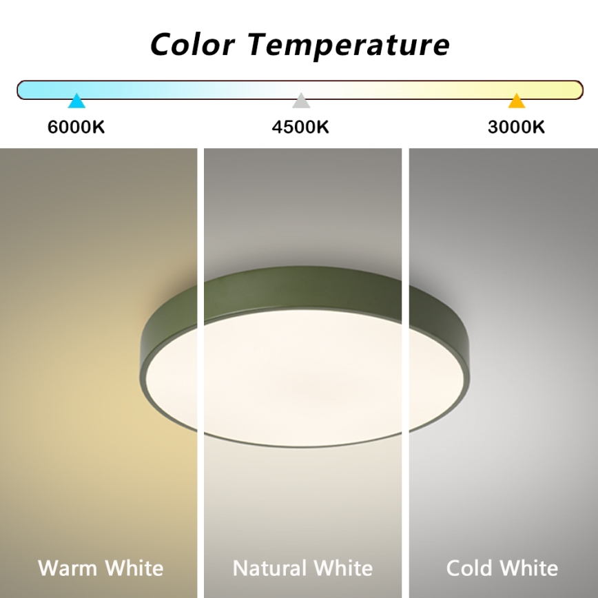Brilagi - LED zatemnljivo stropno svetilo POOL LED/48W/230V 3000-6000K premer 40 cm zeleno + daljinski upravljalnik