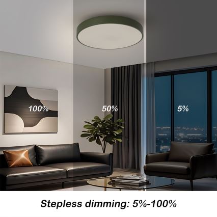 Brilagi - LED zatemnljivo stropno svetilo POOL LED/48W/230V 3000-6000K premer 40 cm zeleno + daljinski upravljalnik