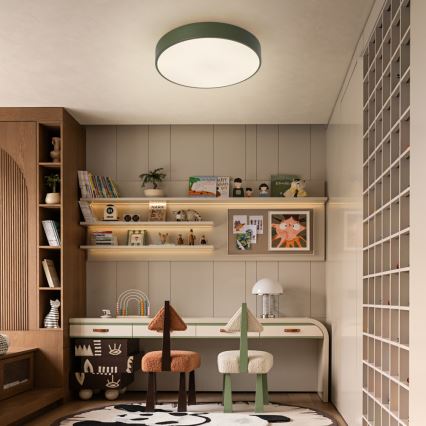 Brilagi - LED zatemnljivo stropno svetilo POOL LED/48W/230V 3000-6000K premer 40 cm zeleno + daljinski upravljalnik