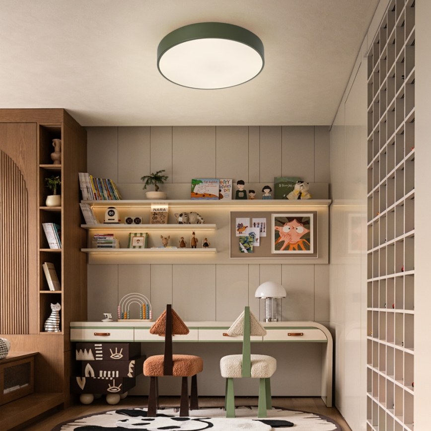 Brilagi - LED zatemnljivo stropno svetilo POOL LED/48W/230V 3000-6000K premer 40 cm zeleno + daljinski upravljalnik