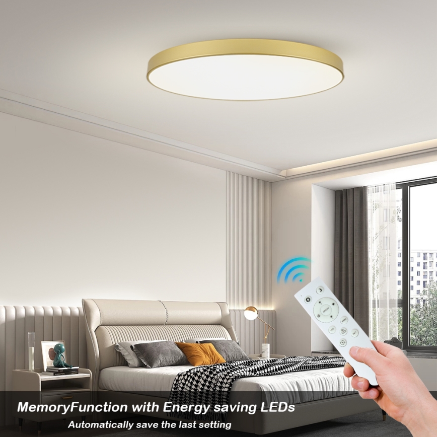 Brilagi - LED zatemnljivo stropno svetilo POOL SMART LED/180W/230V 3000-6000K 120 cm zlato Wi-Fi Tuya + daljinski upravljalnik