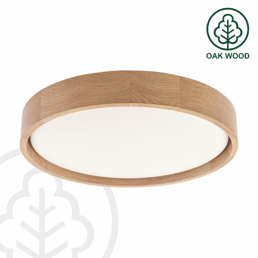 Brilagi - Zatemnjevalna LED stropna svetilka MANAROLA SMART LED/24W/230V 3000-6000K Wi-Fi Tuya Beacon premer 41 cm hrast + daljinski upravljalnik