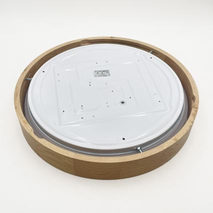 Brilagi - Zatemnjevalna LED stropna svetilka MANAROLA SMART LED/24W/230V 3000-6000K Wi-Fi Tuya Beacon premer 41 cm hrast + daljinski upravljalnik