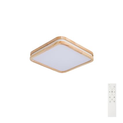 Brilagi - LED zatemnljivo stropno svetilo MOLINA SQUARE LED/48W/230V 3000-6000K hrast 40x40 cm + daljinski upravljalnik