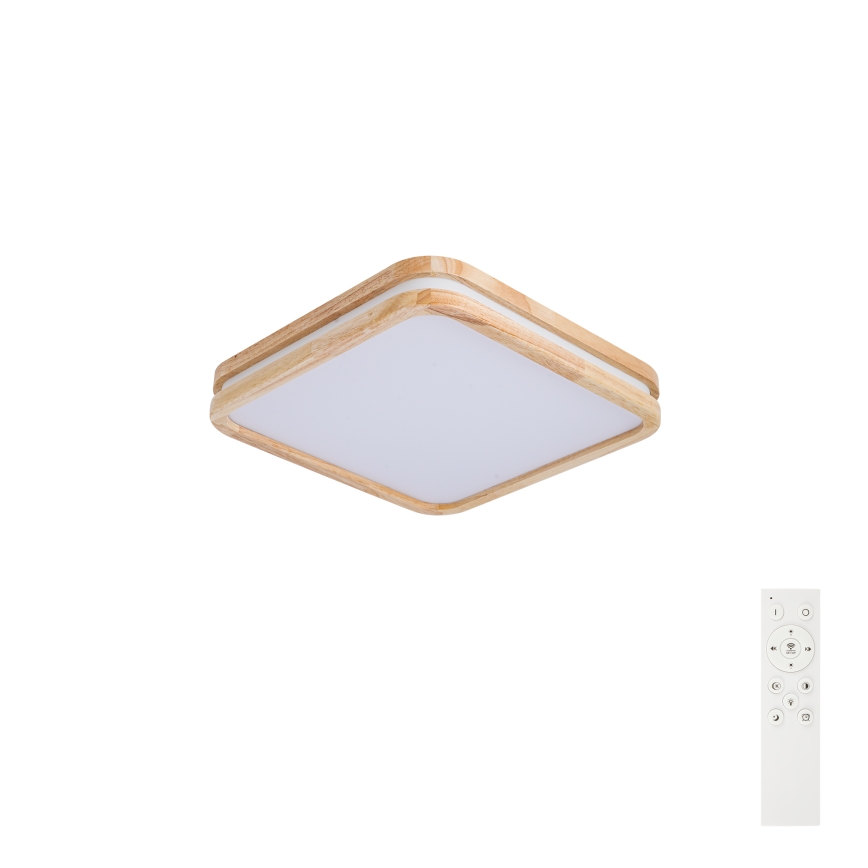 Brilagi - LED zatemnljivo stropno svetilo MOLINA SQUARE LED/48W/230V 3000-6000K hrast 40x40 cm + daljinski upravljalnik