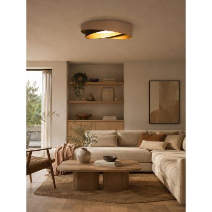 BRILAGI - LED zatemnjivo stropno svetilo VELVET TWIST LED/36W/230V 3000-6000K premer 65 cm Wi-Fi Tuya Beacon bežna/rjava/zlata + daljinski upravljalnik