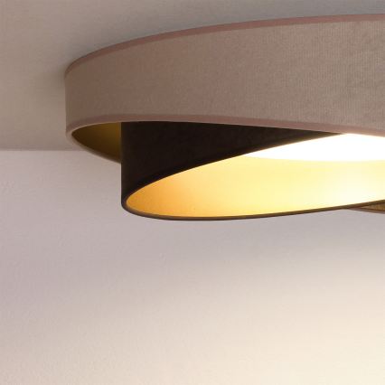 BRILAGI - LED zatemnjivo stropno svetilo VELVET TWIST LED/36W/230V 3000-6000K premer 65 cm Wi-Fi Tuya Beacon bežna/rjava/zlata + daljinski upravljalnik