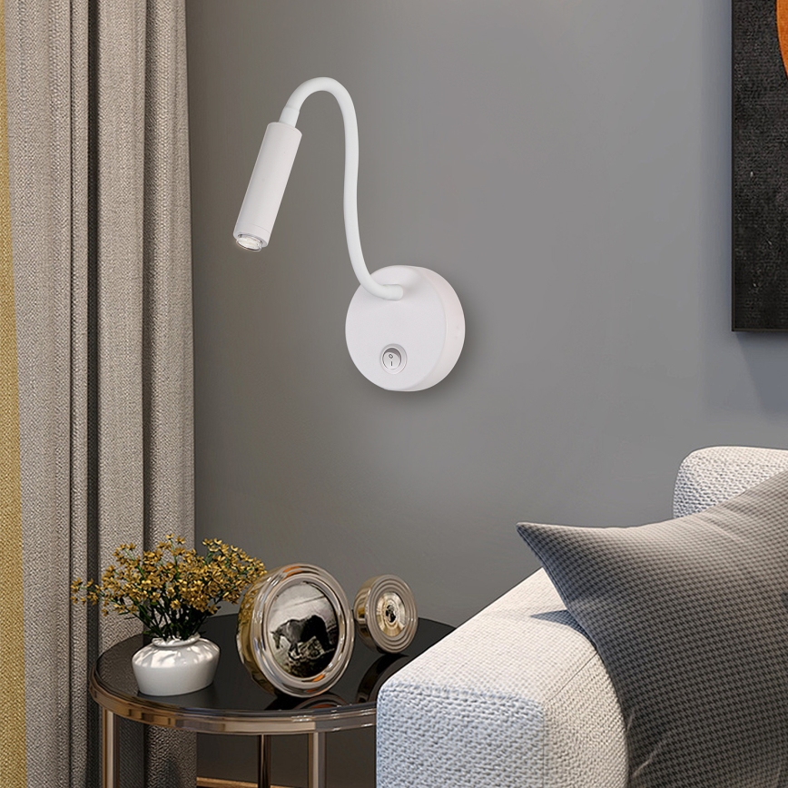 Brilagi - LED Zatemnitvena fleksibilna stenska svetilka MAYA 1xG9/4W/230V bela 2700-6500K Wi-Fi Tuya