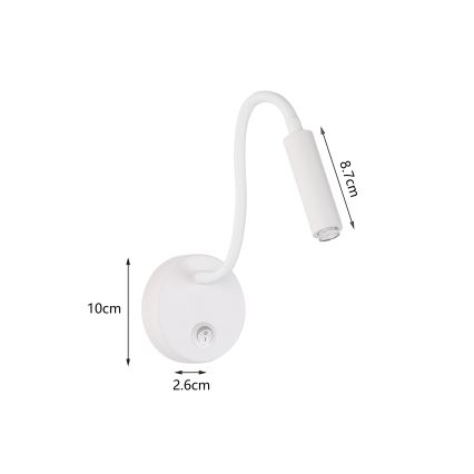 Brilagi - LED Zatemnitvena fleksibilna stenska svetilka MAYA 1xG9/4W/230V bela 2700-6500K Wi-Fi Tuya