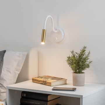 Brilagi - LED Zatemnitvena fleksibilna stenska svetilka MAYA 1xG9/4W/230V bela/zlata 2700-6500K Wi-Fi Tuya