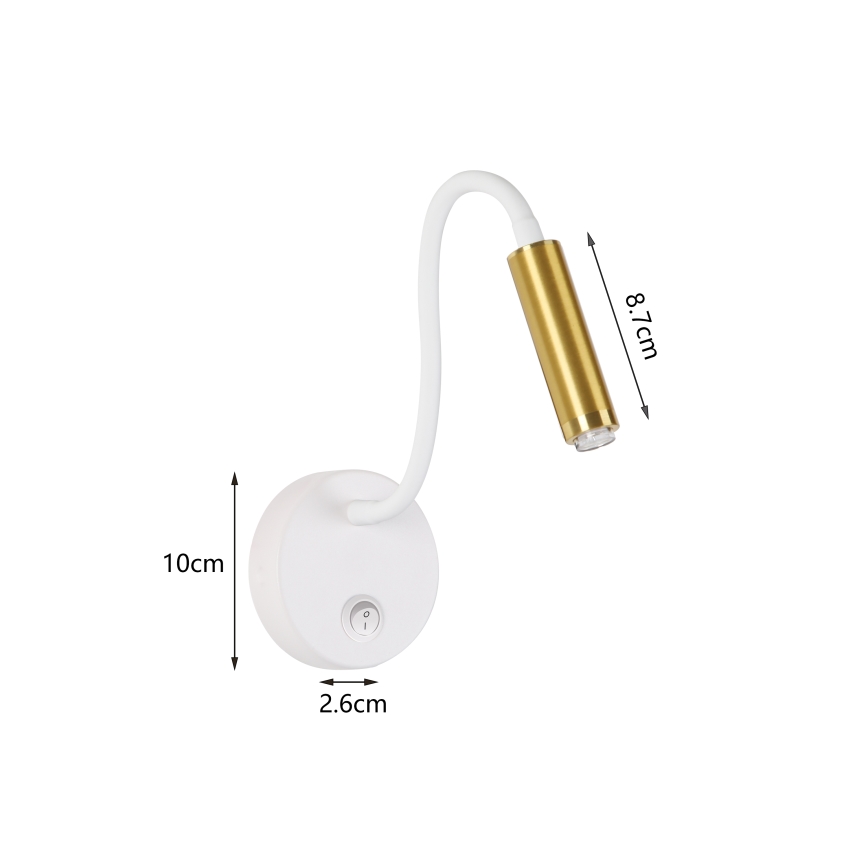 Brilagi - LED Zatemnitvena fleksibilna stenska svetilka MAYA 1xG9/4W/230V bela/zlata 2700-6500K Wi-Fi Tuya