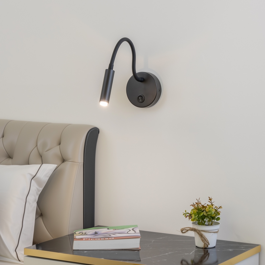 Brilagi - LED Zatemnitvena fleksibilna stenska svetilka MAYA 1xG9/4W/230V črna 2700-6500K Wi-Fi Tuya