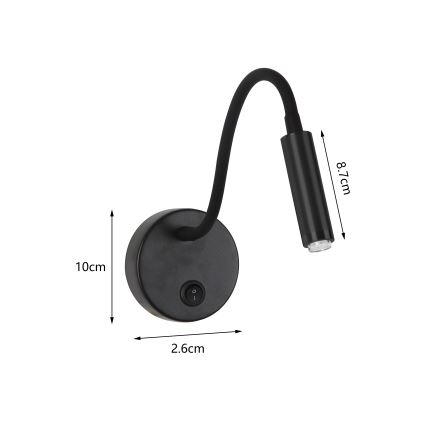 Brilagi - LED Zatemnitvena fleksibilna stenska svetilka MAYA 1xG9/4W/230V črna 2700-6500K Wi-Fi Tuya