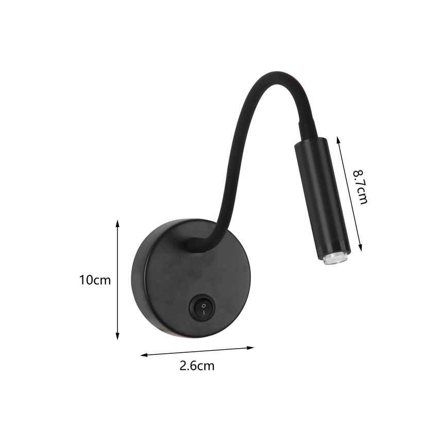 Brilagi - LED Zatemnitvena fleksibilna stenska svetilka MAYA 1xG9/4W/230V črna 2700-6500K Wi-Fi Tuya