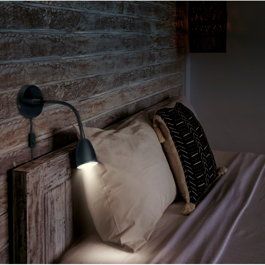 Brilagi - LED Zatemnitvena mala stenska svetilka LED/4W/230V črna