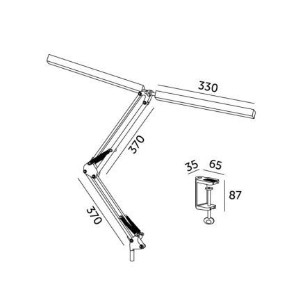 Brilagi - LED Zatemnitvena fleksibilna namizna svetilka VARIO 2xLED/14W/230V 3000-6000K bela