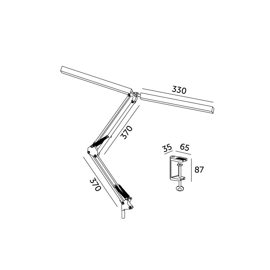 Brilagi - LED Zatemnitvena fleksibilna namizna svetilka VARIO 2xLED/14W/230V 3000-6000K bela