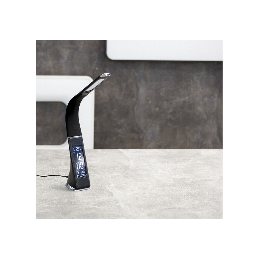 Brilagi - LED Zatemnitvena namizna svetilka z zaslonom PELLE LED/7W/230V črna