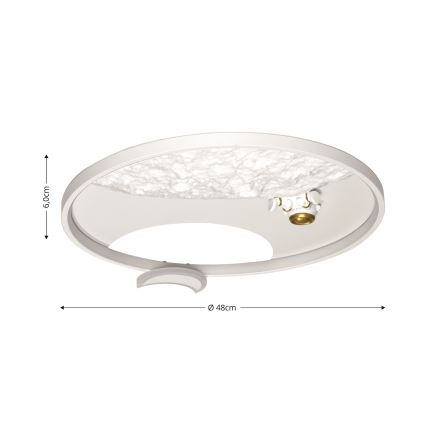 Brilagi - LED Zatemnitvena stropna svetilka ASTRO LED/20W/230V 3000/4000/6000K + Daljinski upravljalnik