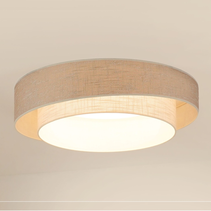 Brilagi - LED Zatemnitvena stropna svetilka DOVER SHINE LED/24W/230V 3000/4000/6500K siva/krem barva + Daljinski upravljalnik