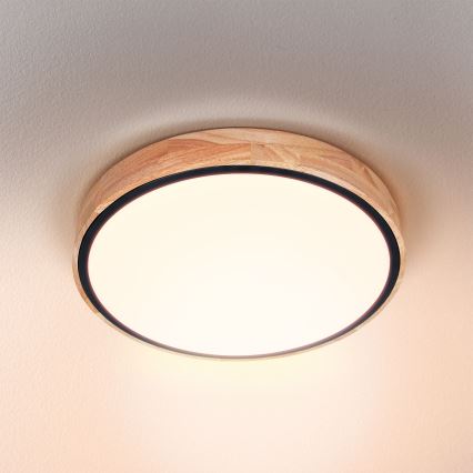 Brilagi - LED Zatemnitvena stropna svetilka GLORIA LED/48W/230V 3000-6500K hrast pr. 40 cm + Daljinski upravljalnik