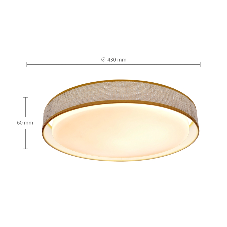 Brilagi - LED Zatemnitvena stropna svetilka KIANIA LED/48W/230V 3000-6500K pr. 43 cm + Daljinski upravljalnik