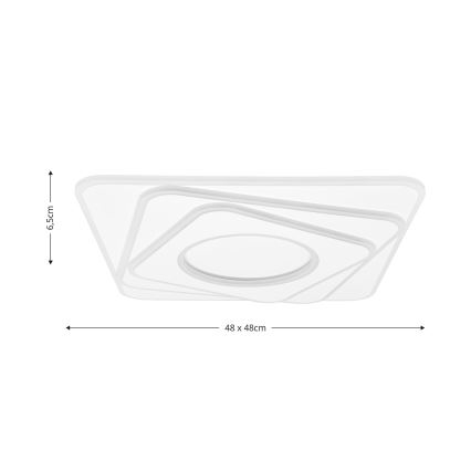 Brilagi - LED Zatemnitvena stropna svetilka MODERN LED/100W/230V 2700-6500K 48x48 cm + Daljinski upravljalnik