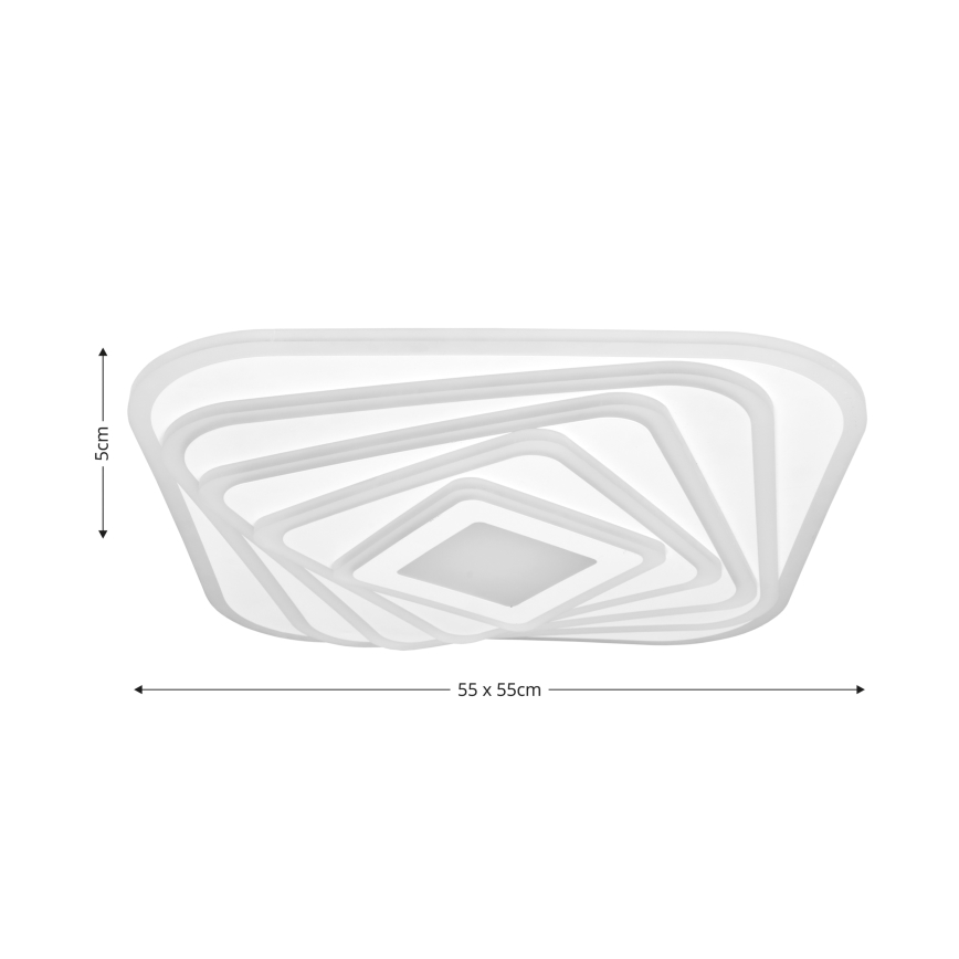 Brilagi - LED Zatemnitvena stropna svetilka MODERN LED/210W/230V 2700-6500K 55x55 cm + Daljinski upravljalnik