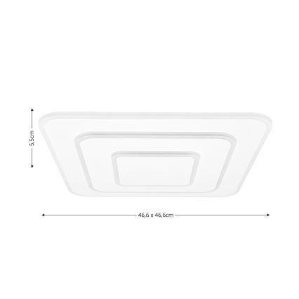 Brilagi - LED Zatemnitvena stropna svetilka MODERN LED/72W/230V 2700-6500K 46,6x46,6 cm + Daljinski upravljalnik
