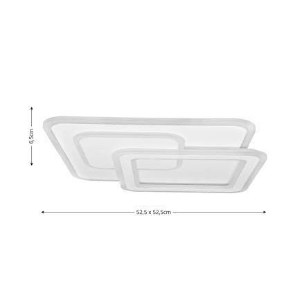 Brilagi - LED Zatemnitvena stropna svetilka MODERN LED/80W/230V 2700-6500K 52,5x52,5 cm + Daljinski upravljalnik