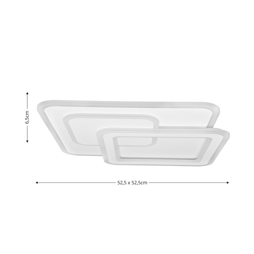 Brilagi - LED Zatemnitvena stropna svetilka MODERN LED/80W/230V 2700-6500K 52,5x52,5 cm + Daljinski upravljalnik