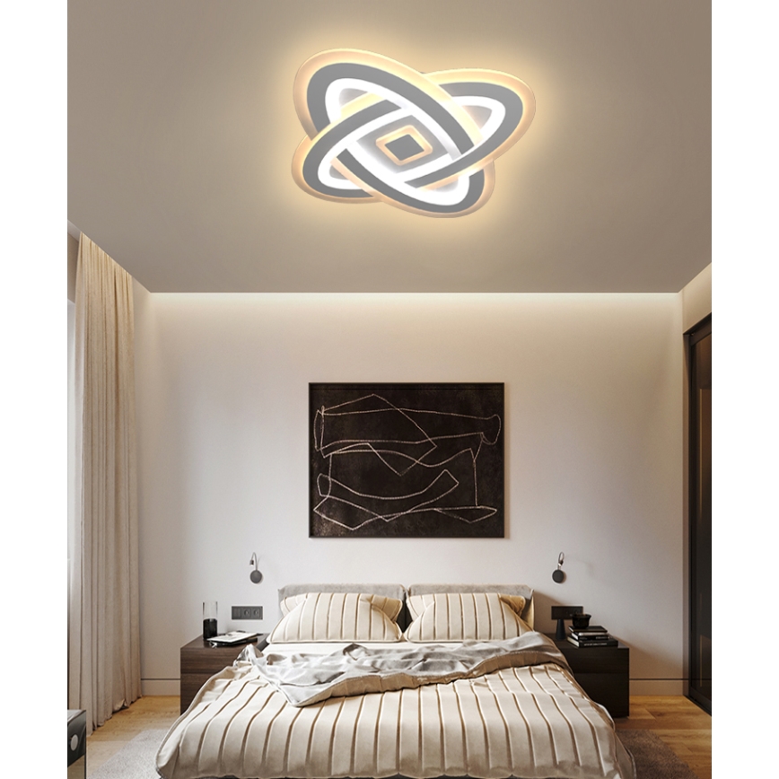 Brilagi - LED Zatemnitvena stropna svetilka MODERN LED/90W/230V 2700-6500K 48x48 cm+ Daljinski upravljalnik