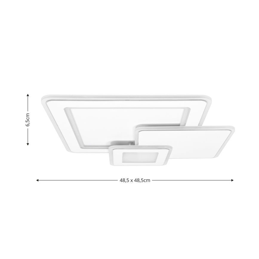 Brilagi - LED Zatemnitvena stropna svetilka MODERN LED/93W/230V 2700-6500K 48,5x48,5 cm + Daljinski upravljalnik
