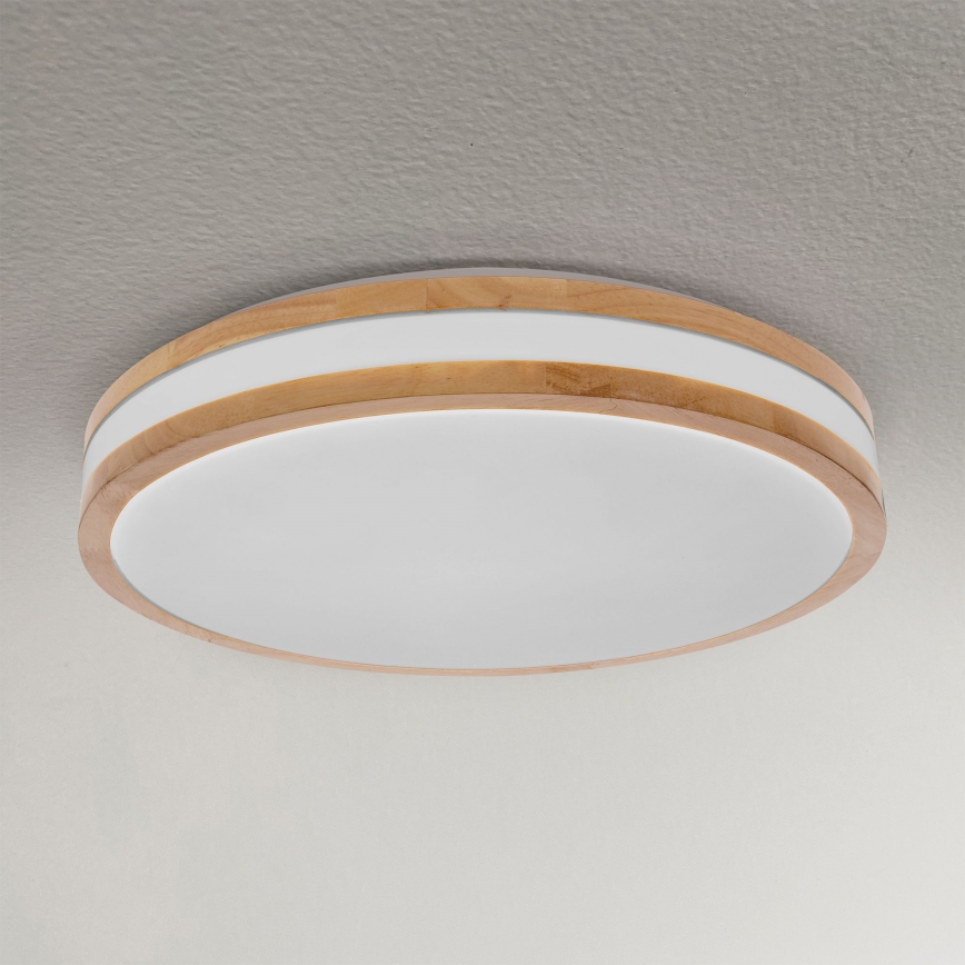 Brilagi - LED Zatemnitvena stropna svetilka MOLINA LED/48W/230V 3000-6500K hrast pr. 38 cm + Daljinski upravljalnik