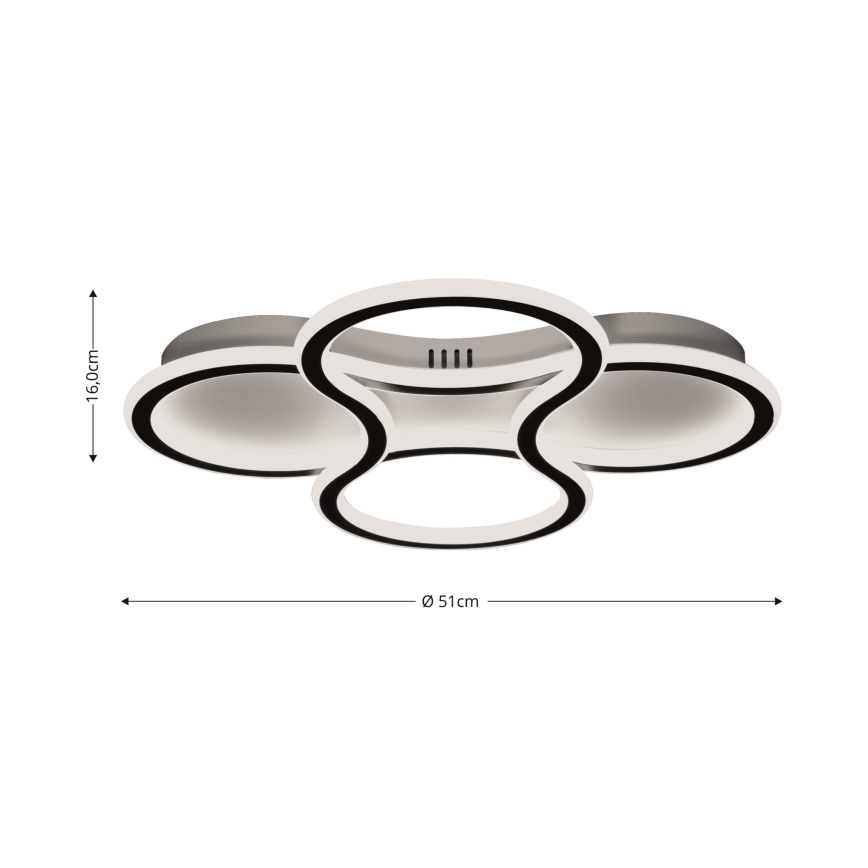Brilagi - LED Zatemnitvena stropna svetilka ORELLI LED/53W/230V 3000/4000/6000K + Daljinski upravljalnik