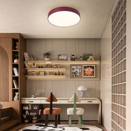 Brilagi - LED stropna svetilka z možnostjo zatemnitve POOL LED/48W/230V 3000-6000K, premer 40 cm, bordo + daljinski upravljalnik