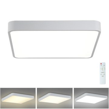 Brilagi - LED Zatemnitvena stropna svetilka POOL SQUARE LED/36W/230V 3000-6000K 40x40 cm bela + Daljinski upravljalnik