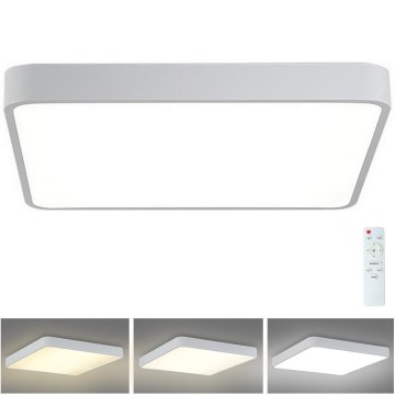 Brilagi - LED Zatemnitvena stropna svetilka POOL SQUARE LED/48W/230V 3000-6000K 50x50 cm bela + Daljinski upravljalnik