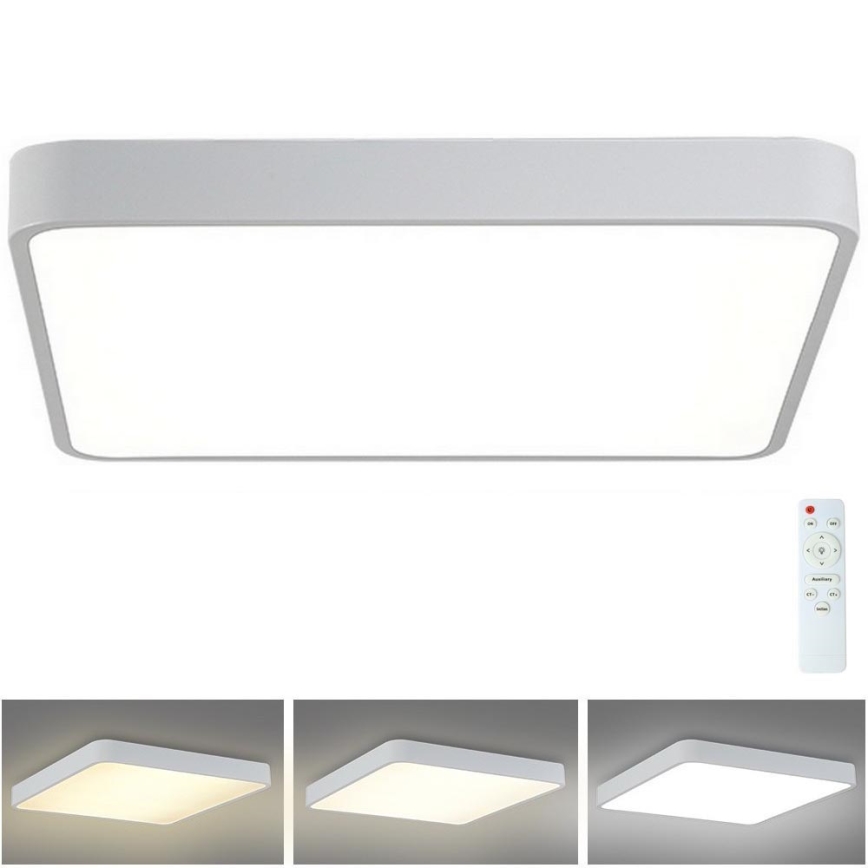 Brilagi - LED Zatemnitvena stropna svetilka POOL SQUARE LED/48W/230V 3000-6000K 50x50 cm bela + Daljinski upravljalnik