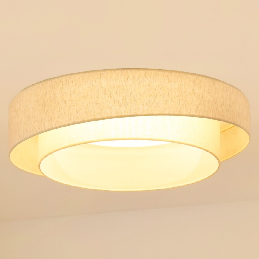 Brilagi - LED Zatemnitvena stropna svetilka SHINE LED/24W/230V 3000/4000/6500K krem barva + Daljinski upravljalnik