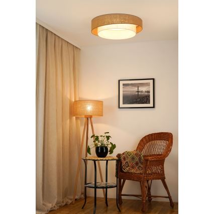 Brilagi - LED Zatemnitvena stropna svetilka SHINE LED/24W/230V pr. 60 cm 3000/4000/6500K bež/krem barva + Daljinski upravljalnik