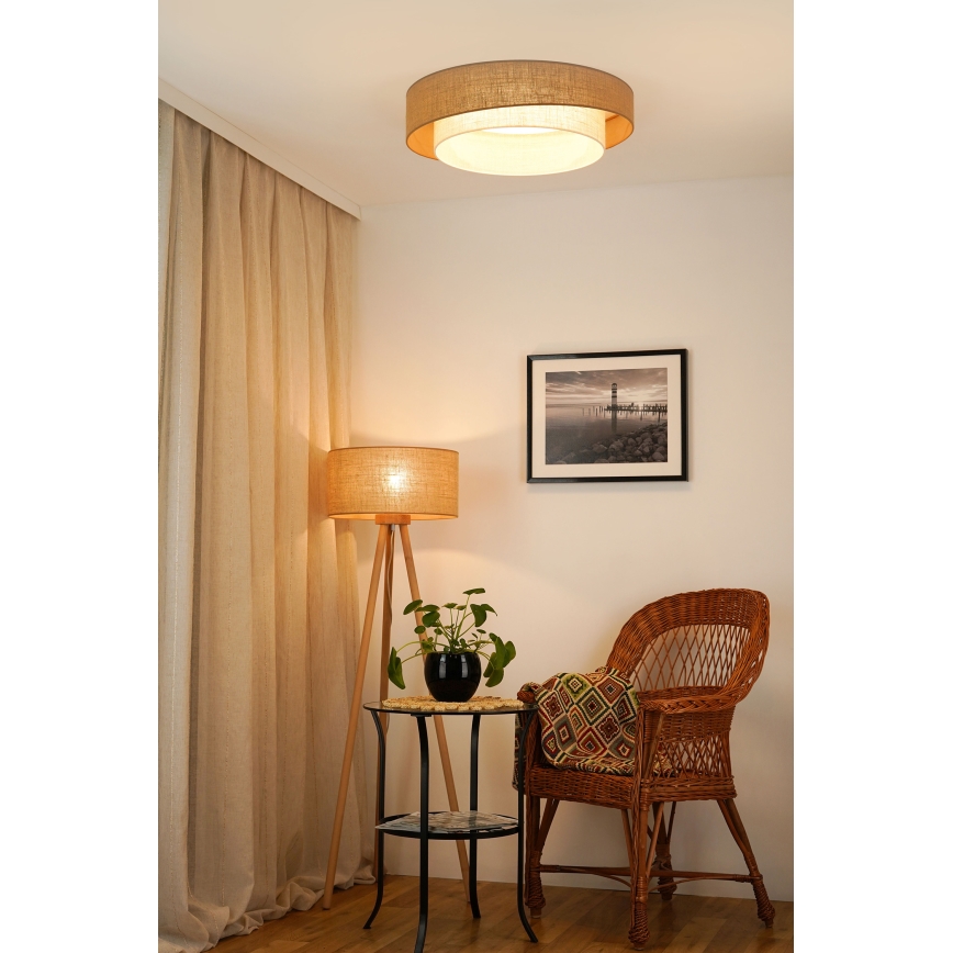 Brilagi - LED Zatemnitvena stropna svetilka SHINE LED/24W/230V pr. 60 cm 3000/4000/6500K bež/krem barva + Daljinski upravljalnik