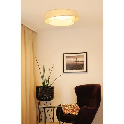 Brilagi - LED Zatemnitvena stropna svetilka SHINE LED/24W/230V 3000/4000/6500K krem barva + Daljinski upravljalnik