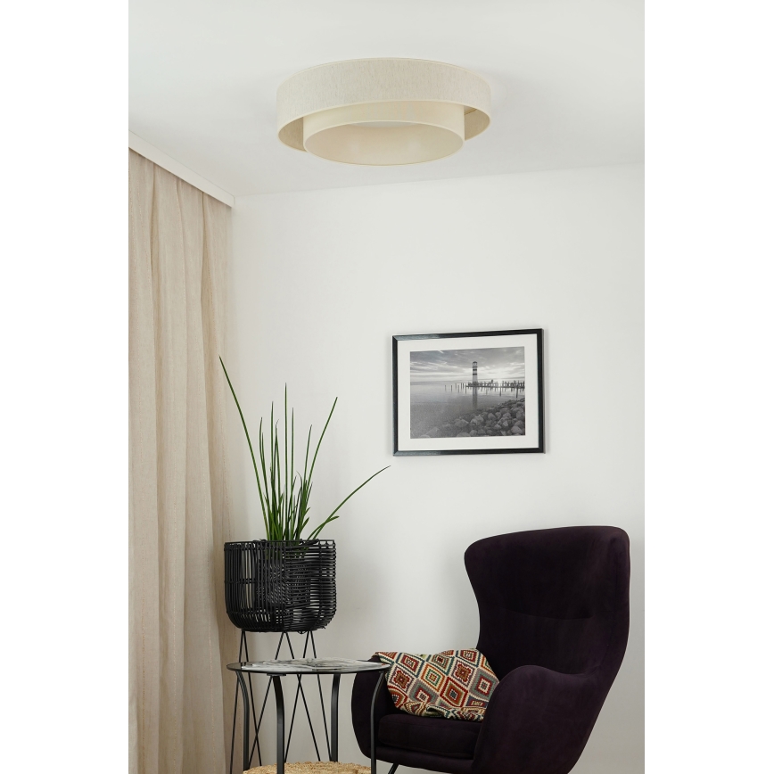 Brilagi - LED Zatemnitvena stropna svetilka SHINE LED/24W/230V 3000/4000/6500K krem barva + Daljinski upravljalnik