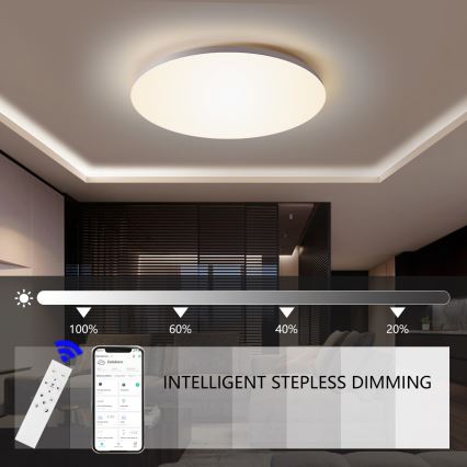 Brilagi - LED Zatemnitvena stropna svetilka SMART LED/24W/230V 2700-6500K Wi-Fi Tuya + Daljinski upravljalnik