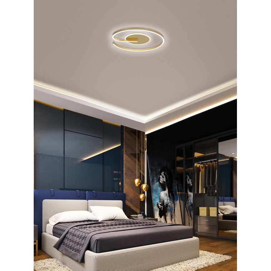 Brilagi -LED Zatemnitvena stropna svetilka SPIRAL LED/56W/230V 3000/4000/6000K+ Daljinski upravljalnik