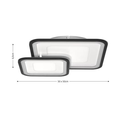 Brilagi - LED Zatemnitvena stropna svetilka TANDORA LED/49W/230V 3000/4000/6000K + Daljinski upravljalnik