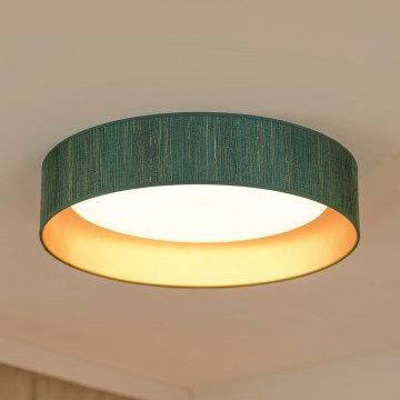 Brilagi - LED Zatemnitvena stropna svetilka VEGAS SHINE LED/24W/230V 3000/4000/6500K slama zelena/zlata + Daljinski upravljalnik