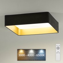 Brilagi - LED Zatemnitvena stropna svetilka VELVET SQUARE LED/24W/230V 3000/4000/6500K + Daljinski upravljalnik siva