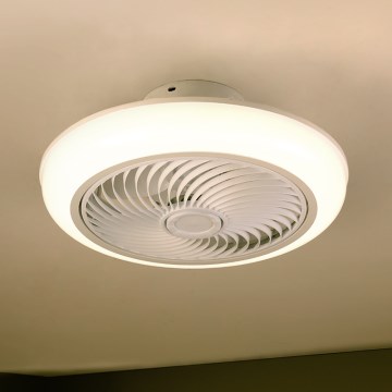 Brilagi - LED Zatemnitvena stropna svetilka z ventilatorjem LED/30W/230V 3000-6500K bela + Daljinski upravljalnik